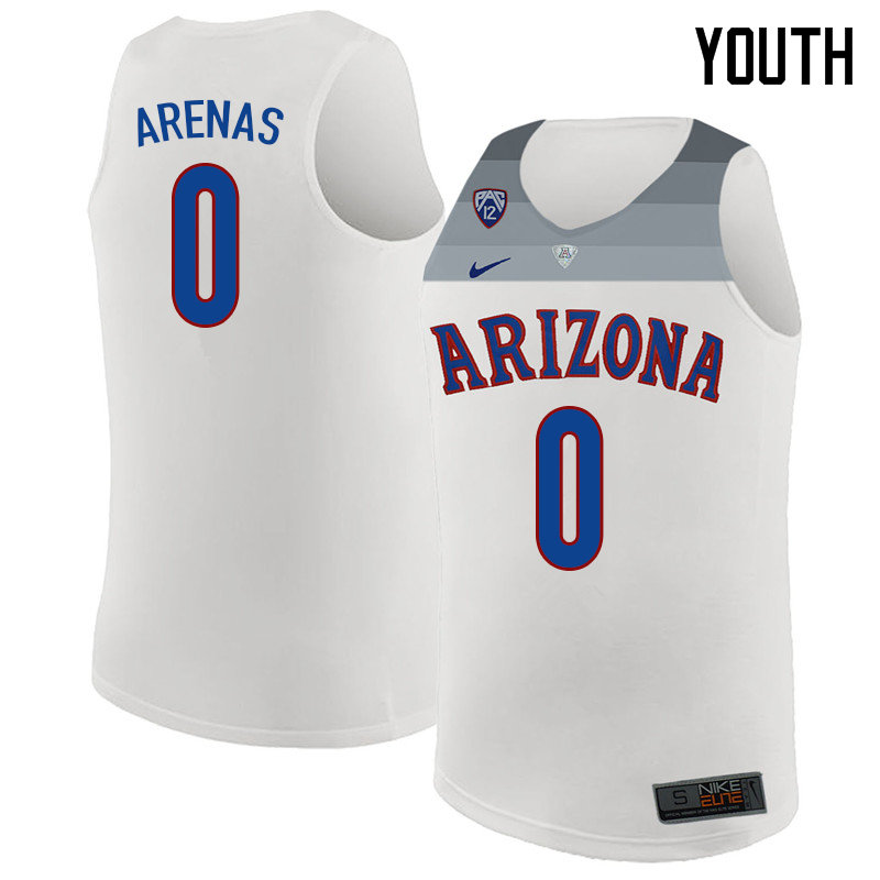 2018 Youth #0 Gilbert Arenas Arizona Wildcats College Basketball Jerseys Sale-White